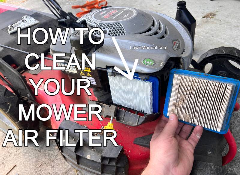 How to clean lawn mower air filter