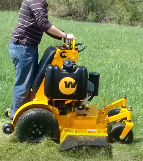 Stand on mower type